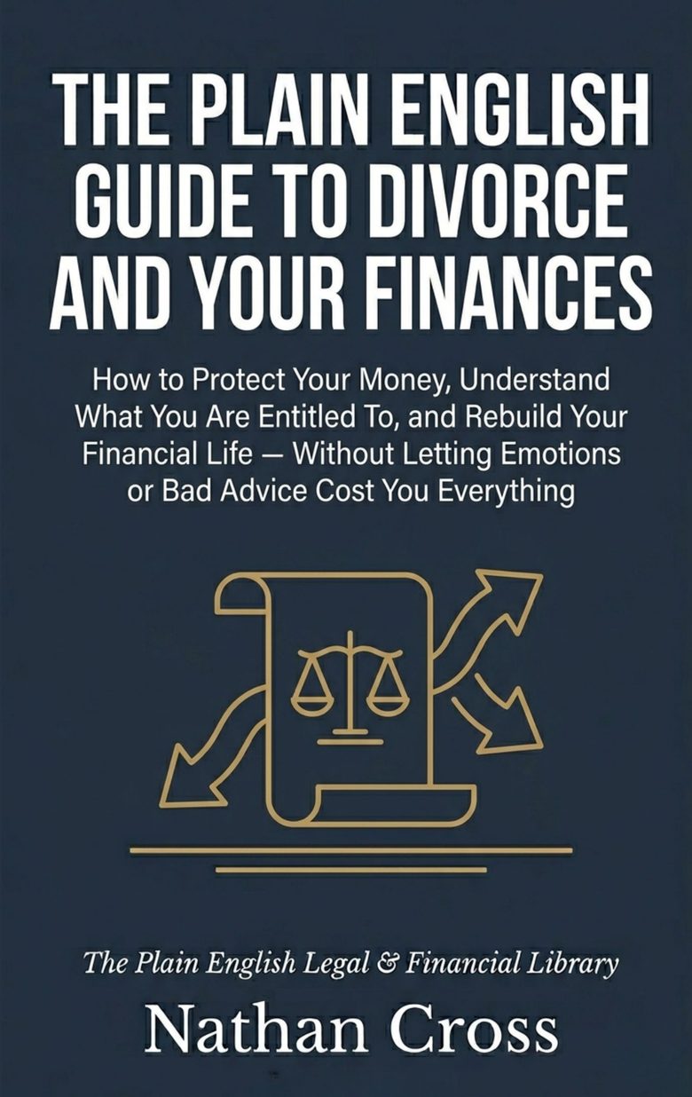Front cover of Divorce and Your Finances: What Actually Happens, a plain-English guide by Nathan Cross